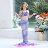 Ghnatygren Cross Border Mermaid Mesh Three-piece Bikini Children's Swimsuit Resort Beach Set CX50