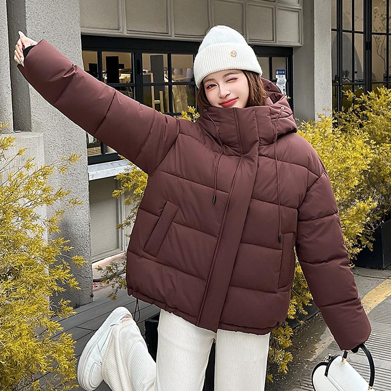 DAFIFY Women's Fashion Casual Fall Winter Solid Color Print Long Sleeve Jackets & Coats Down Coats