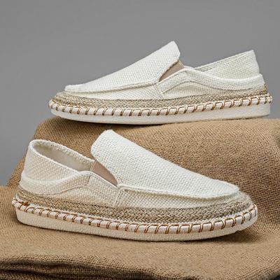 Espadrilky Boty pro Muže Pánské Tenisky Letní Bez Kůže Neformální Boty Módní Obuv Pánské Pánské Klasiky Designérské Lněné Volný Čas