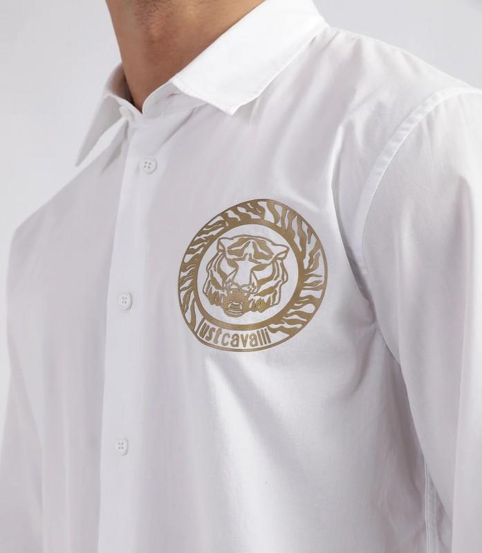 Camicia da uomo lussuosa Just Cavalli con tigre - Taglia: IT50