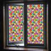 Translucent Self-Adhesive Stained Window Sticker Retro Geometric Pattern Glass Film Home Bathroom Decor Art Privacy Film