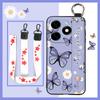 Fashion Design Durable Phone Case For Tecno Spark20/KJ5 Flower Anti-knock Phone Holder Anti-dust Dirt-resistant Ring