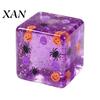 Cube Squeeze Toys Halloween Stress Sensory Toy, Toy with Pumpkin Skull Slow Rebound Spider Pattern, Clear Anxiety Relief Party Favors