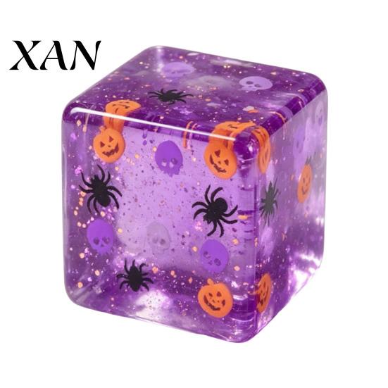 Cube Squeeze Toys Halloween Stress Sensory Toy, Toy with Pumpkin Skull Slow Rebound Spider Pattern, Clear Anxiety Relief Party Favors