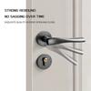 Modern Minimalist Wooden Door Handle and Lock Set for Household Indoor, Bedroom, Bathroom and Courtyard Wooden Doors