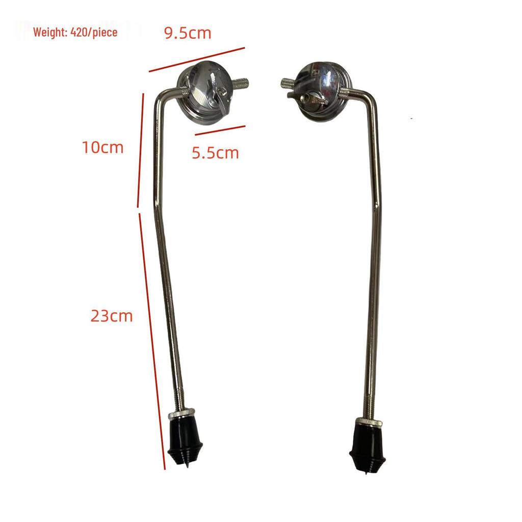 Metal Rack Drum Legs for Floor Tom - Curved Rod Supports and Bass Drum Feet