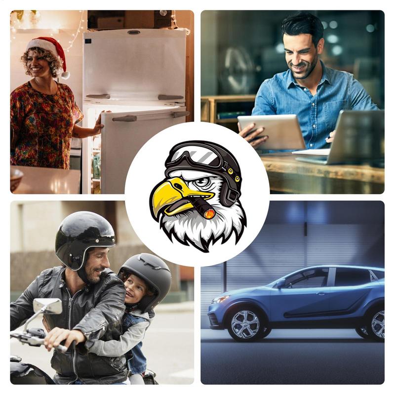 Grappige Motorfiets Sticker Brullende Adelaar Ontwerp Perfect Voor Voertuig Motorfiets Auto's Laptop Maak Je Klaar Om Te Vlammen Met Dit Rook