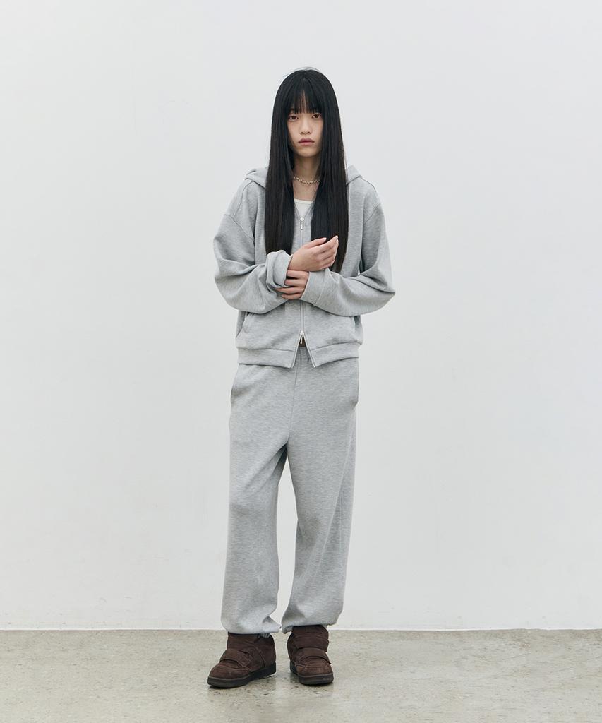 ROWM Soft Contour Hooded Zip-Up (Gray/Mint)