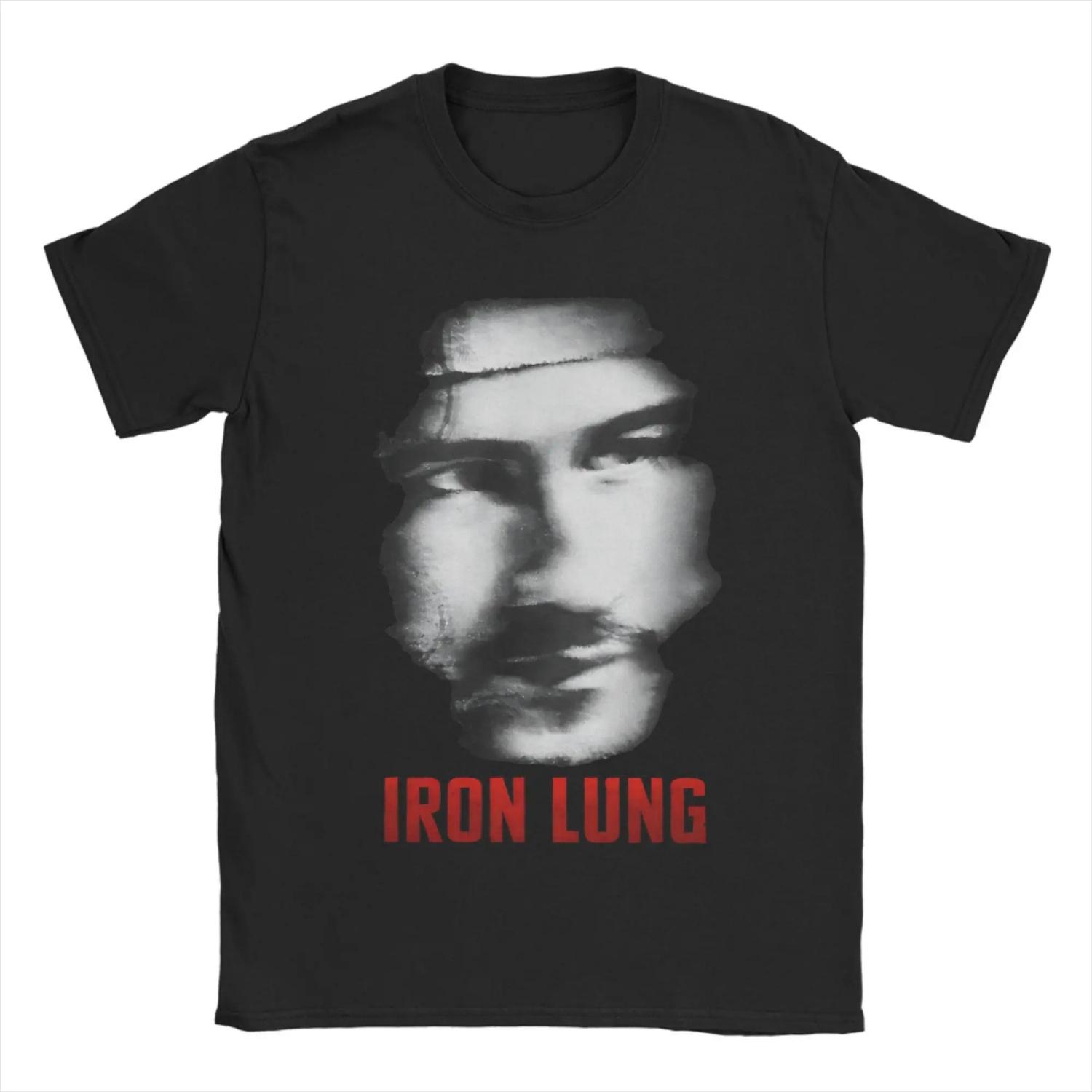 

Iron Lungs T Shirt Summer Popular T Shirts Men 100% Cotton Round Neck Oversize Top Tees Short Sleeve Y2K Retro Tops S чёрный