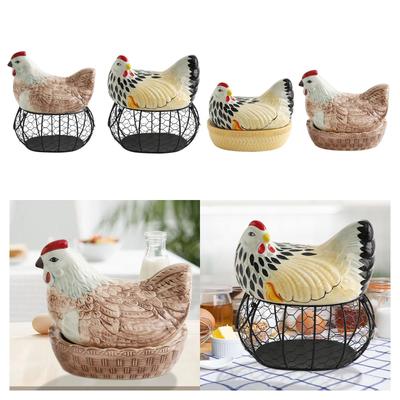 Chicken Design Egg Storage Basket Creative Decorative Kitchen Decor Egg