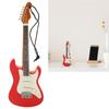 Miniature Guitar Model Simulation Innovative Wooden Electric Guitar Model with Hanging Rope for Presents Decor 01