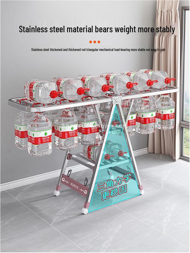 Foldable Stainless Steel Clothes Rack for Indoor/Outdoor Use