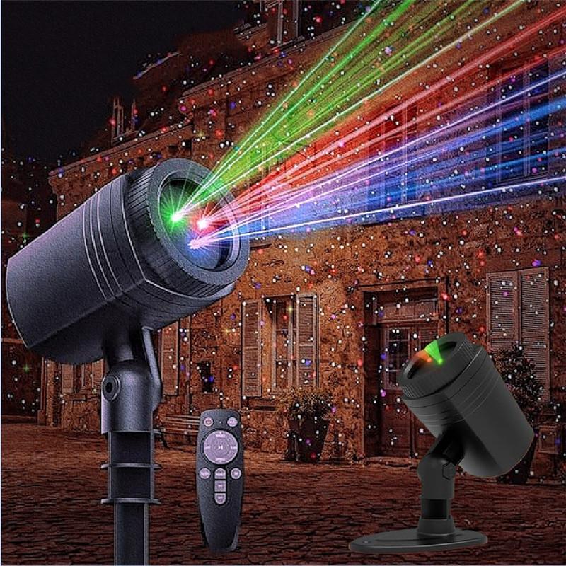 Водонепроницаемые садовые фонари для улицы, Лазерные фонари, RGB Проекционные фонари «Звездный двор», Светлячки, Рождественские огни EU Plug