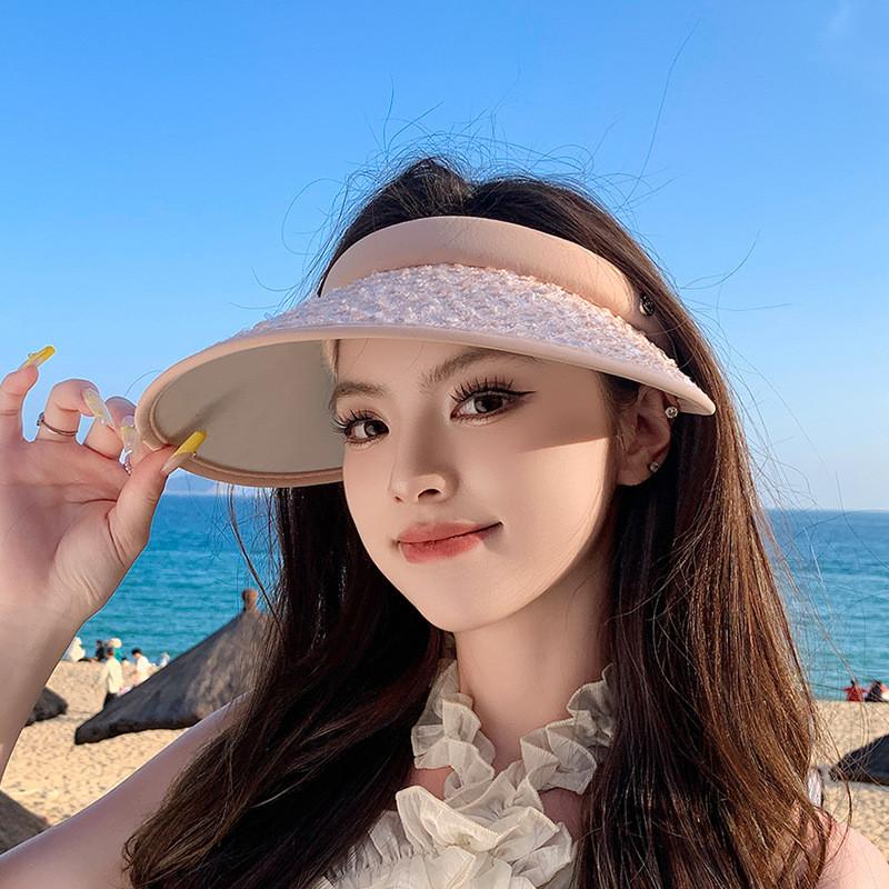 Summer Sunshade Uv Protection Wide Brim Hat With Large Faceshading Cap For Women Outdoors