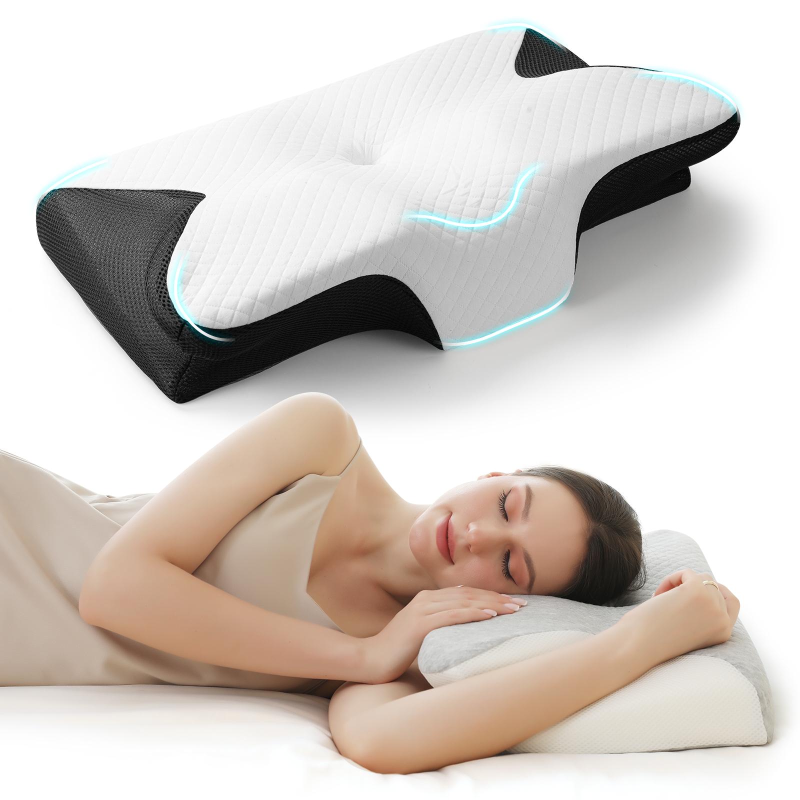 

Memory Foam Pillow Core Ergonomic Ice Silk Adult Memory Cotton Neck Support Pillow 40X60 чорний