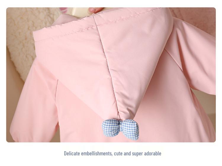Thickened Winter Fleece-Lined Infant & Toddler Windbreaker Jumpsuit
