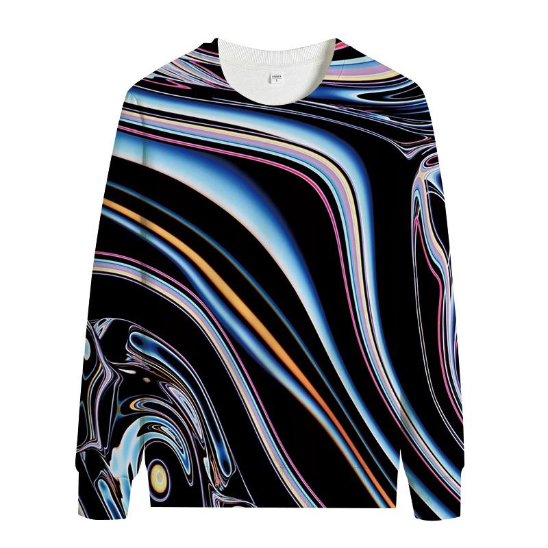 

Весна и осень, новая мужская клетчатая цветочная футболка с 3D-цифровым принтом, длинным рукавом, круглым вырезом, минималистичная повседневная футболка 3XL