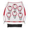 2438.4x2438.4mm Football Trainer Throwing Net, Training Throwing Target Practice Net with 6 Target Pockets, Knotless Net Includes Straps and Portable
