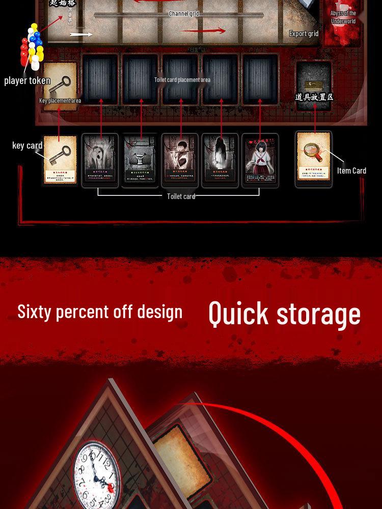 Hanako of the Toilet: Ghost of the Night - A 2-4 Player Cooperative Horror Escape Card Game