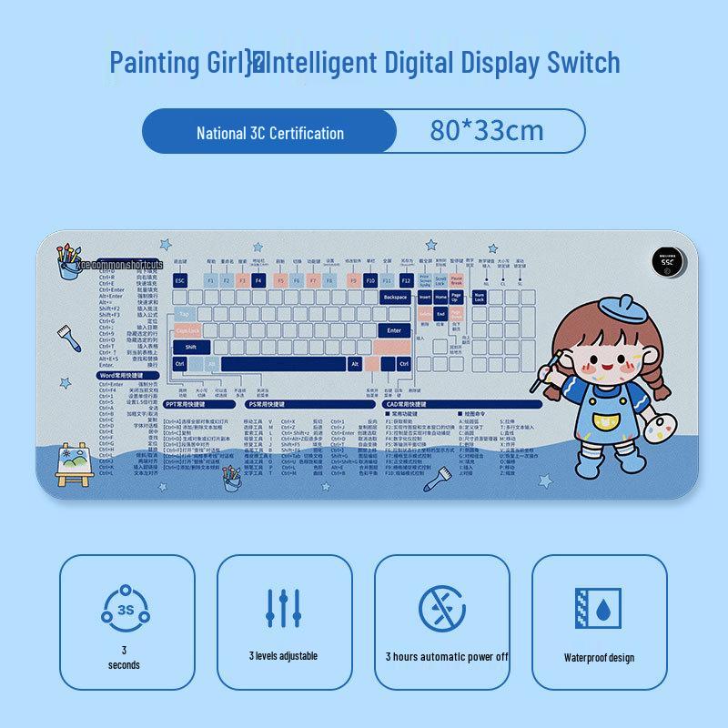 Large Cartoon Heated Mouse Pad - Warm Desk and Hand Warmer