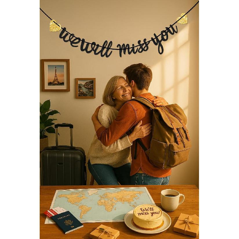 We Will Miss You Banner for Retirement Party Decorations – Going Away Party Decor for Coworker, College Send Off, Goodbye Banner, Farewell Sign,