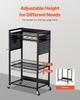 Carrito Organizador de Herramientas de 4 Niveles con Ruedas 150 lbs Carrito de Garaje para Taller