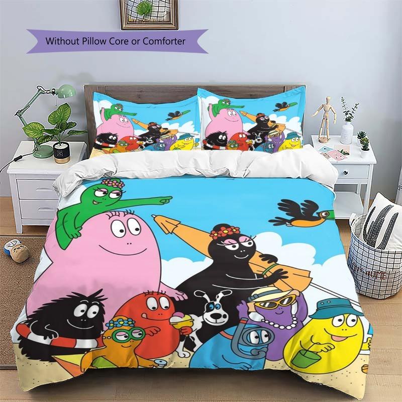 

Barbapapa Beach Family 3Pcs Bedding Set, Duvet Cover with 2 Pillowcases, No Core 135x200cm
