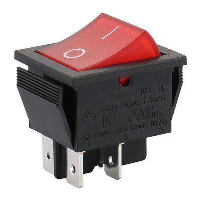 Baomain Red Light SPDT On/Off Snap-in Boat Rocker Switch 4 Pin 16A/250V UL TUV Listed (1, Red)