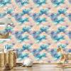 Watercolor Galaxy Wallpaper Turquoise and Cream for Living Room and Bedroom 50x1000
