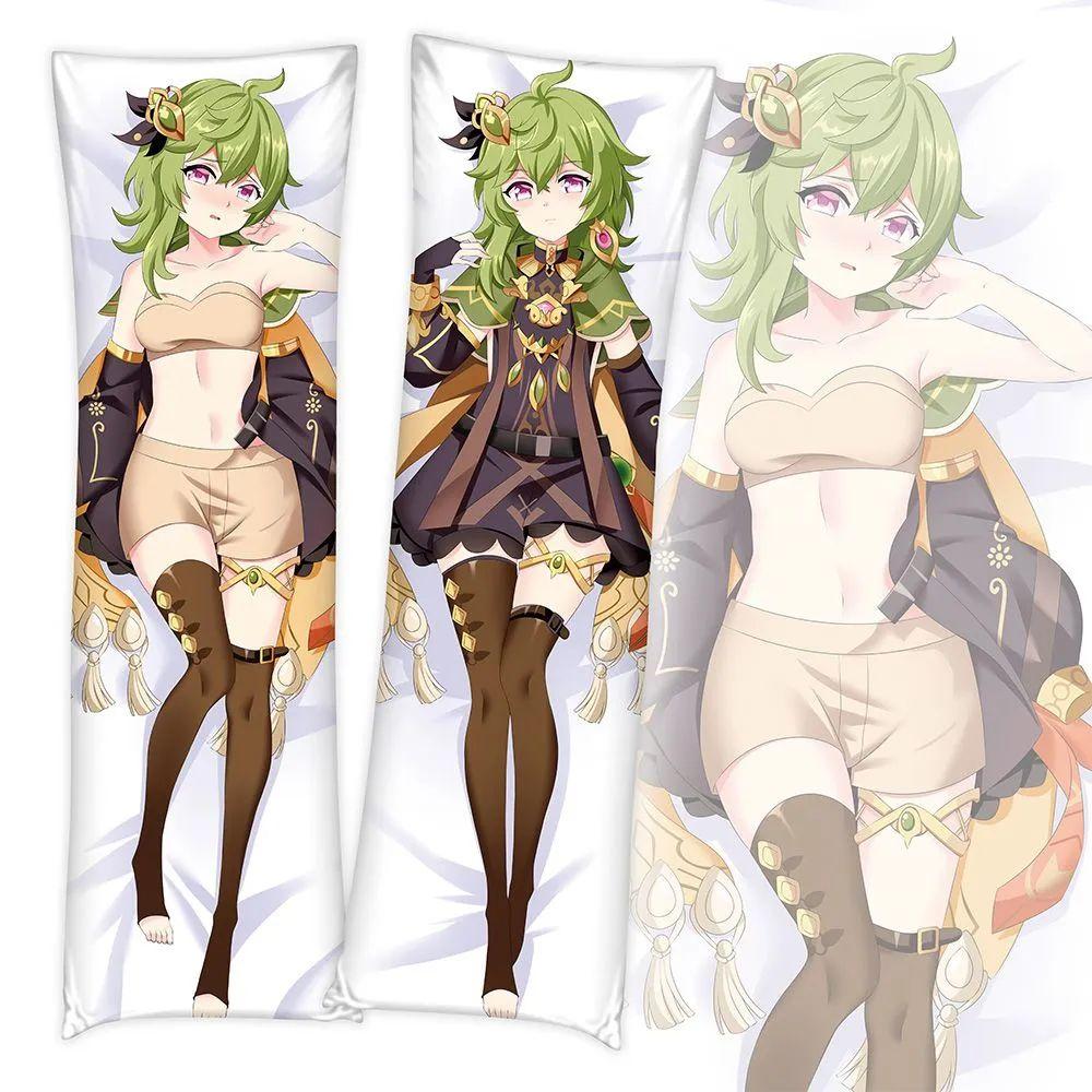 Game Genshin Impact Keqing Pillow Case Dakimakura Zhongli Costume Body Throw Cushion Double-sided Pillowcase