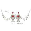 Vintage Indian Ethnic Tassel Bell Earrings & Ear Chain Set