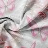 3pcs Set Valentine'S Day Romantic Pink Rose Pearl Butterfly High-Definition Printed Duvet Cover Luxurious And Romantic Bedding