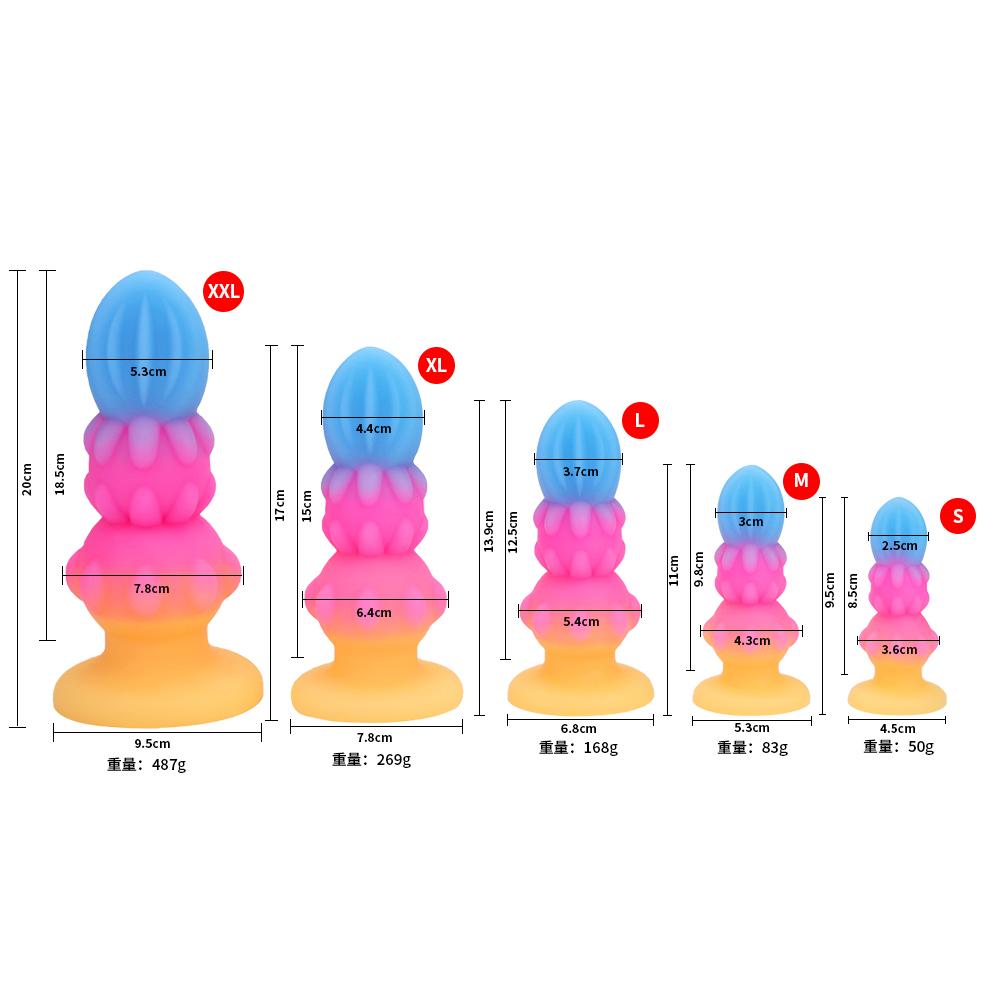 MoDi Luminous Anal Plug Small Dildos For Women Men Buttplug With Suction Cup Sex Tool Adult Silicone Dildo Anal Dilator Sex Toys