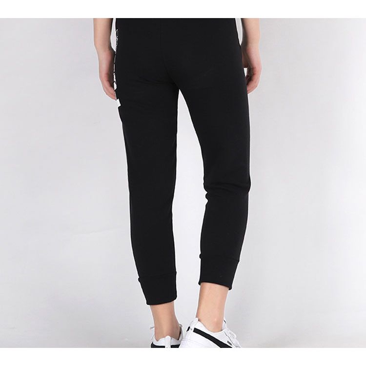 Puma Knitted Cuff Sports Long Pants Women bottoms Black 583877-01