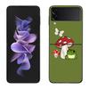 Cottagecore Frog Aesthetic Case For Samsung Z Flip 6 5G Galaxy Z Flip 5 4 3 5G Black Hard Cell Phone Cover Luxury PC Shell Coque