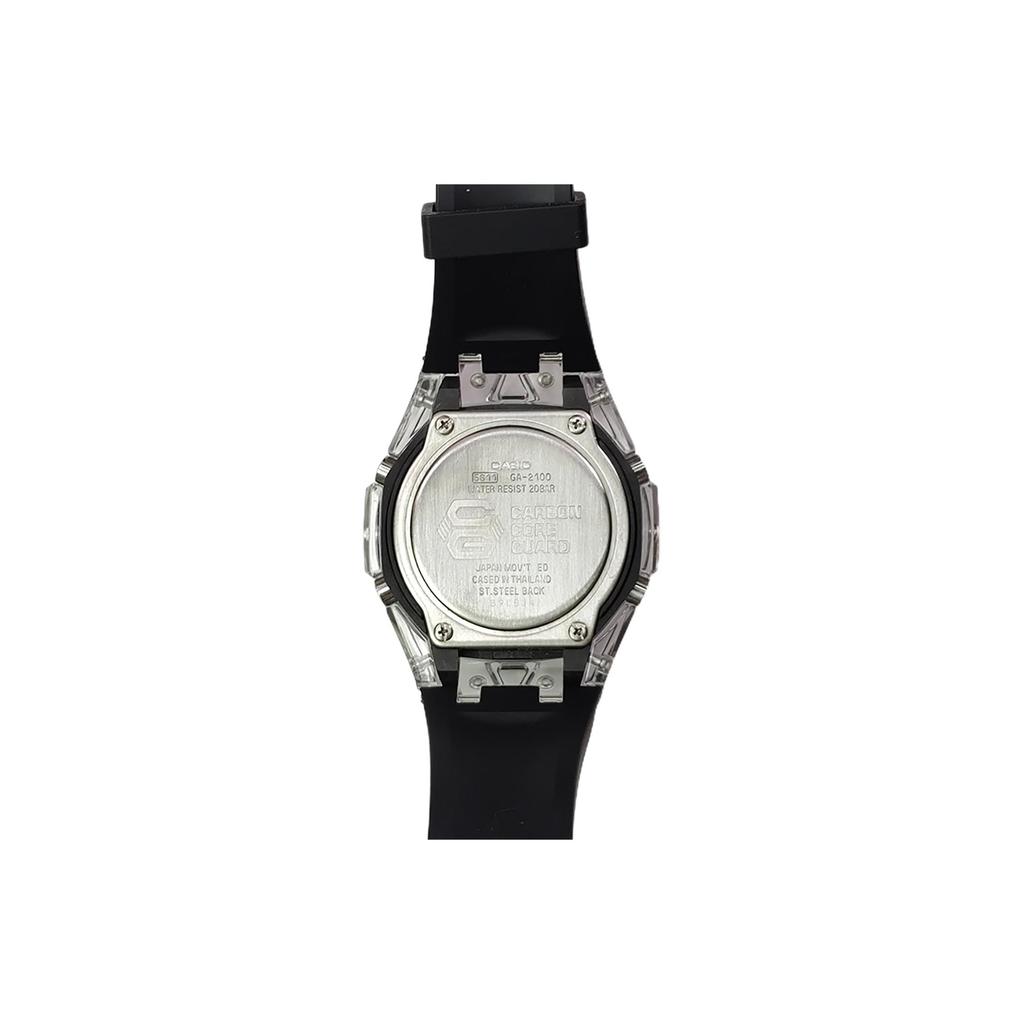 CASIO Custom Collection Quartz Movement Fluoroelastomer Strap Watch Men's Watches Black Dial GA-2100-1A1(Watch3--)