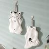 Cute Cartoon Cat Towel Coral Fleece Hanging Non-shedding Bath Towel Strong Water Absorption Small Towel for Bathroom