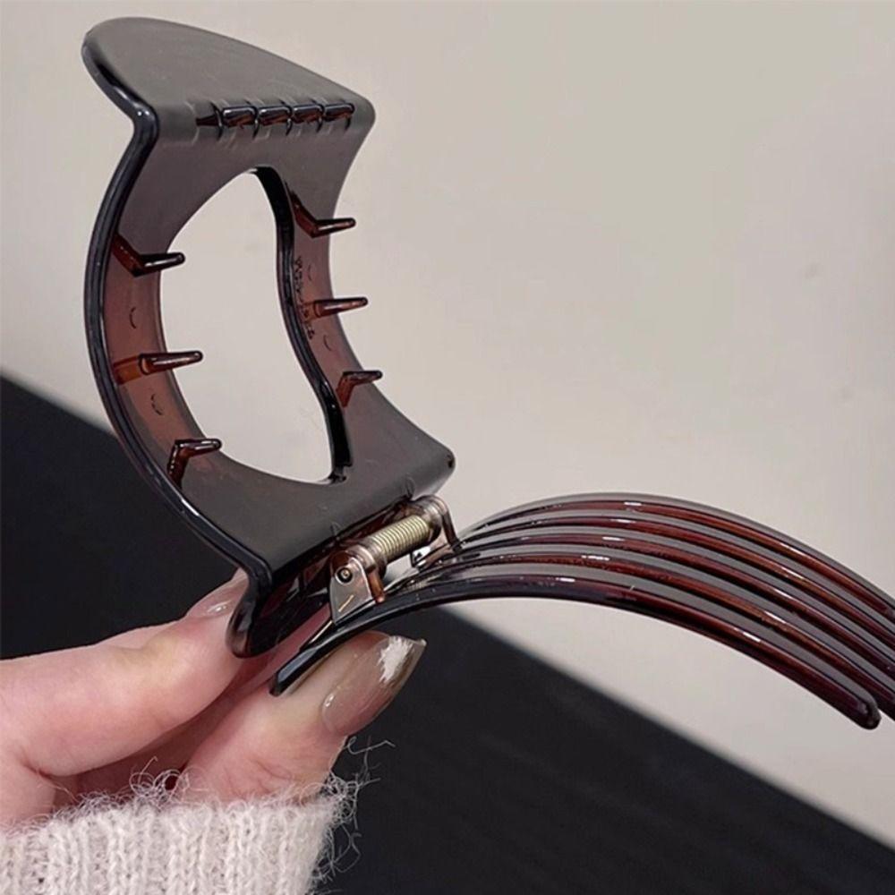 Flat Hairpin Arc Shaped Hair Barrettes New Hair Claw Clip  for Women