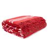 Christmas Blanket 150x200 Cotton with Fringes, Red Sweater Pattern
