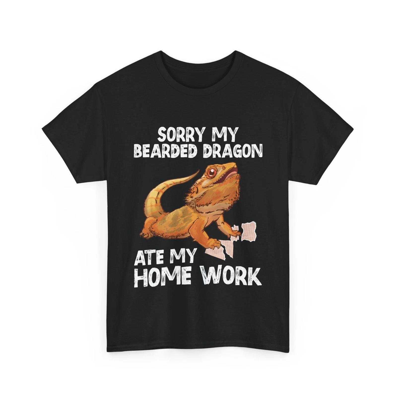 Bearded Dragon Shirt, My Bearded Dragon Ate My Homework Reptile Lover Funny Tee XL