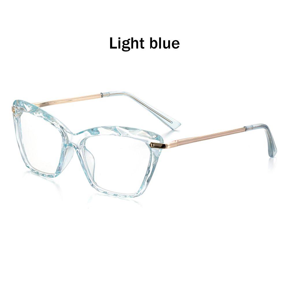 Be Equipped with Myopia Glasses Women's Eyeglass Frame Faceted Crystal Eyeglasses Cat Eye Glasses Frame Square Glasses Frame