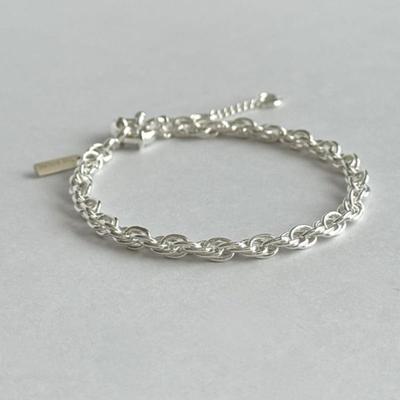 THE BORING Rope Silver Bracelet