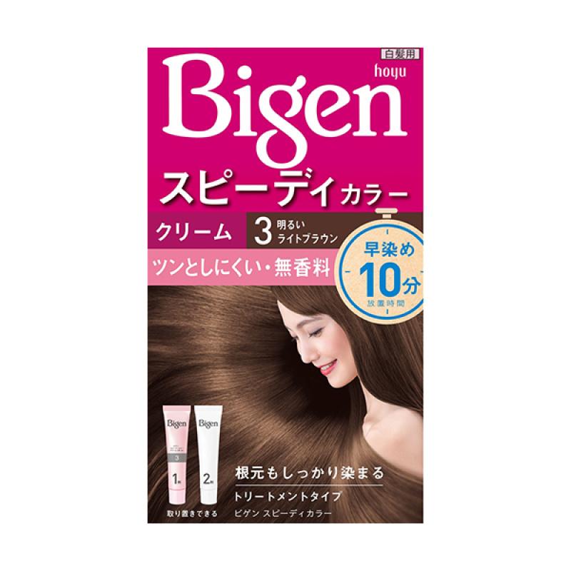 Bigen Speedy Color Crème Type 3 Châtain Clair Lumineux pour la Teinture des Cheveux