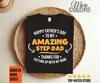 Happy Father's Day To My Amazon Step-Dad Appreciation T-Shirt, Gift for Family Mom Kids Papa Daddy Dads Father Stepfather Step Dad Stepdad,