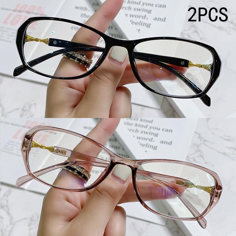 2PCS Anti-blue Light Progressive Glasses Women Fashion Korean Style Ultra-lightweight 1903
