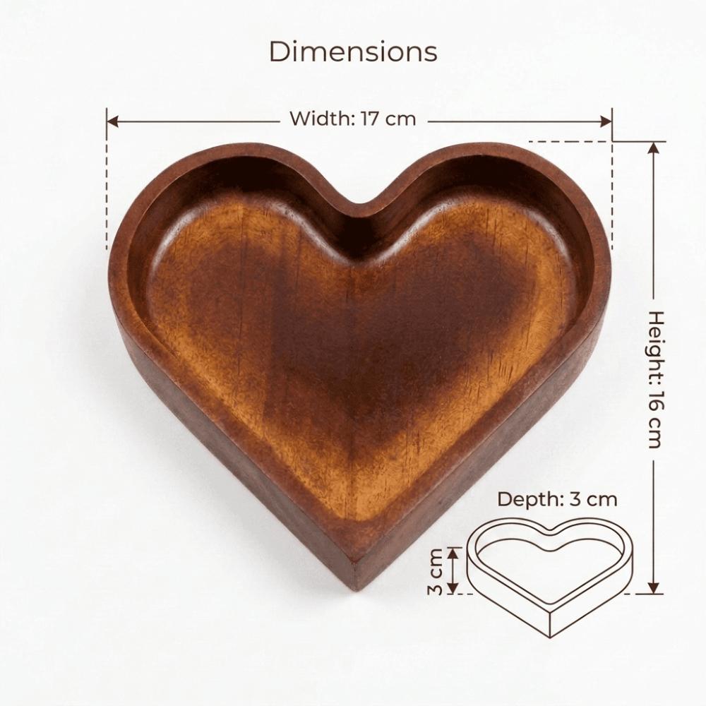 Smooth Serving Platter Heart Outline Decorative Plate Sturdy Snack Storage Tray Dessert Display