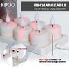 Rechargeable Tea Lights Candles with Remote Timer, 12 Packs Flameless Flickering led Tea Lights Votive Candles with USB Charging for Home Decor