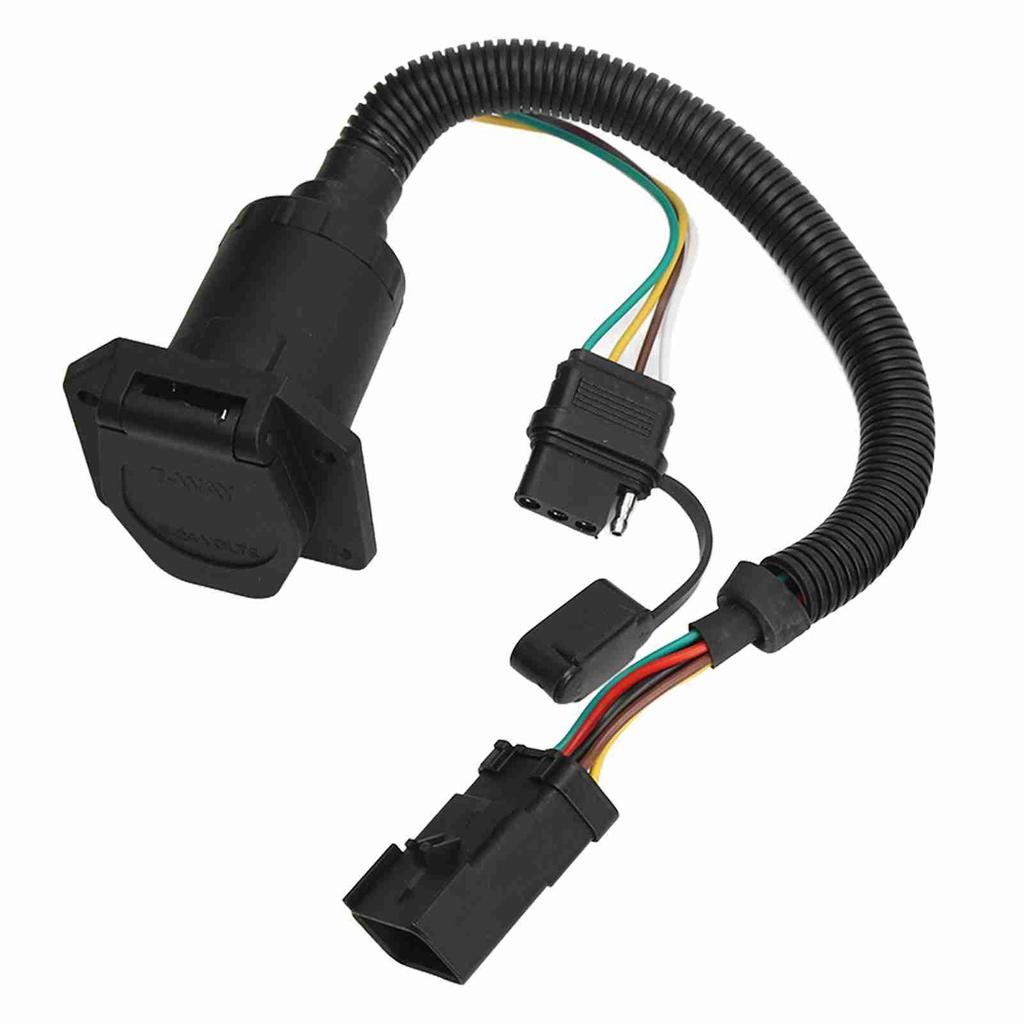 Trailer Wiring Harness 7 Pin 4 Pin Multi Plug Trailer Towing Plug Cord 20135 Replacement for Dodge Ram 1500 2000‑2008