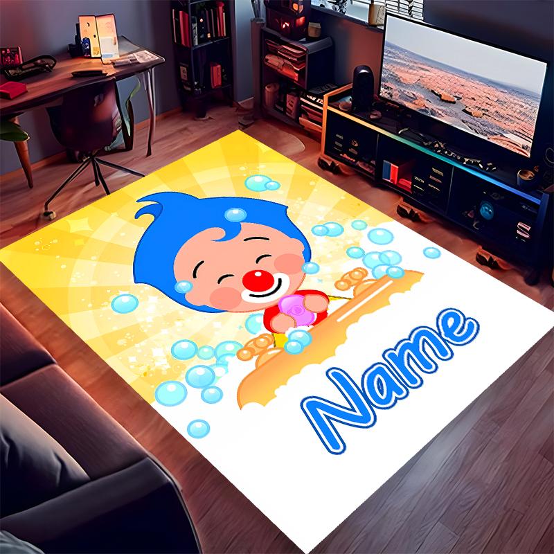 Custom Personalization Plim Plim Print Area Rug - Soft, Washable Non-Slip Indoor Mat,Living Room,Home&Office Decorative Rug