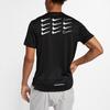 Nike T-shirt Manches Courtes Imprimé Dri-Fit Miler Homme Hauts Noir AT7841-010